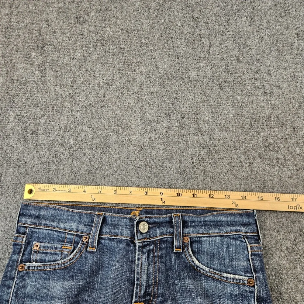 7 For All Mankind Roxy Bootcut Jeans Blue Wash Low Rise  P179080U-080U